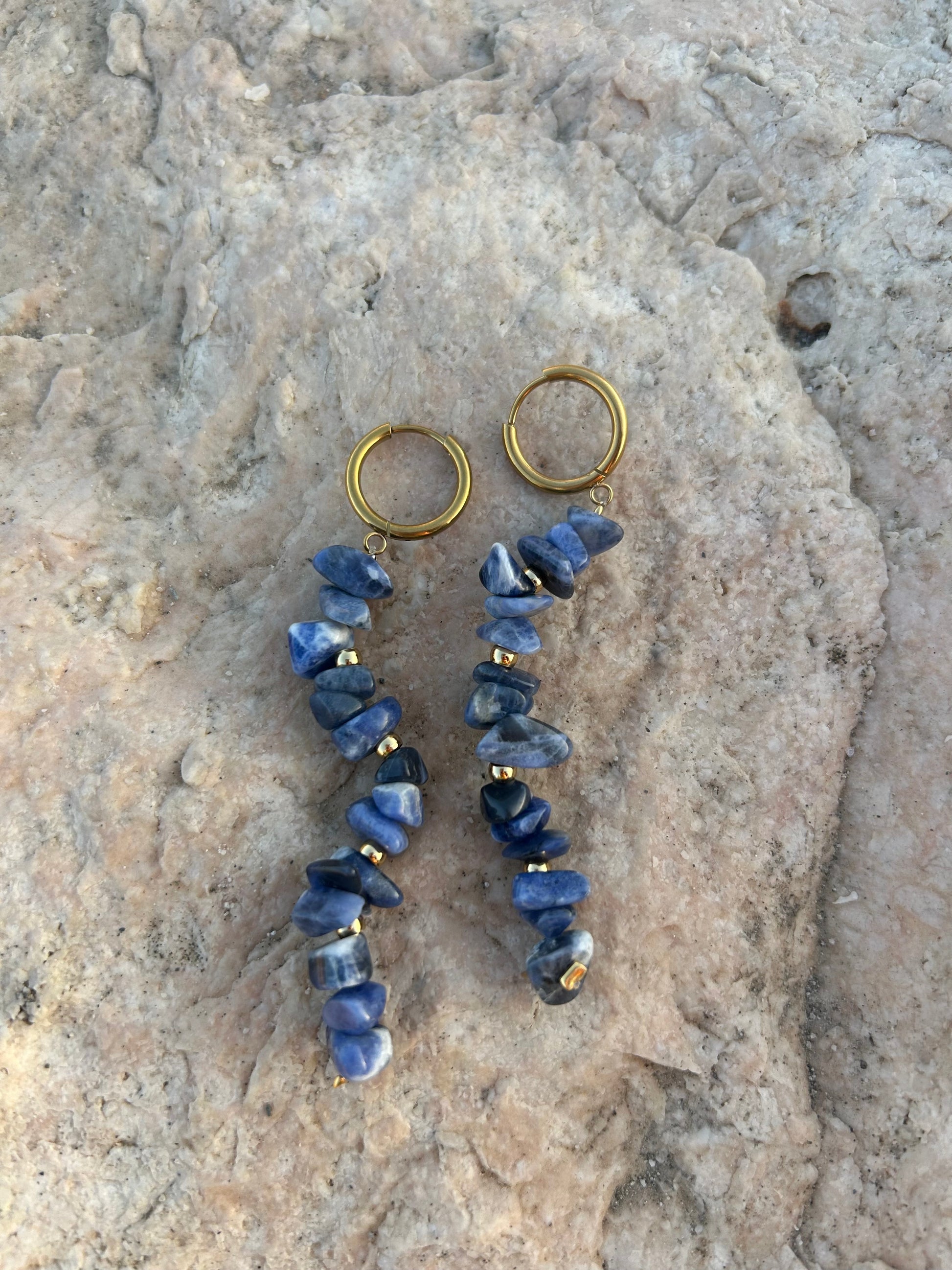 Pendientes largos lapislázuli